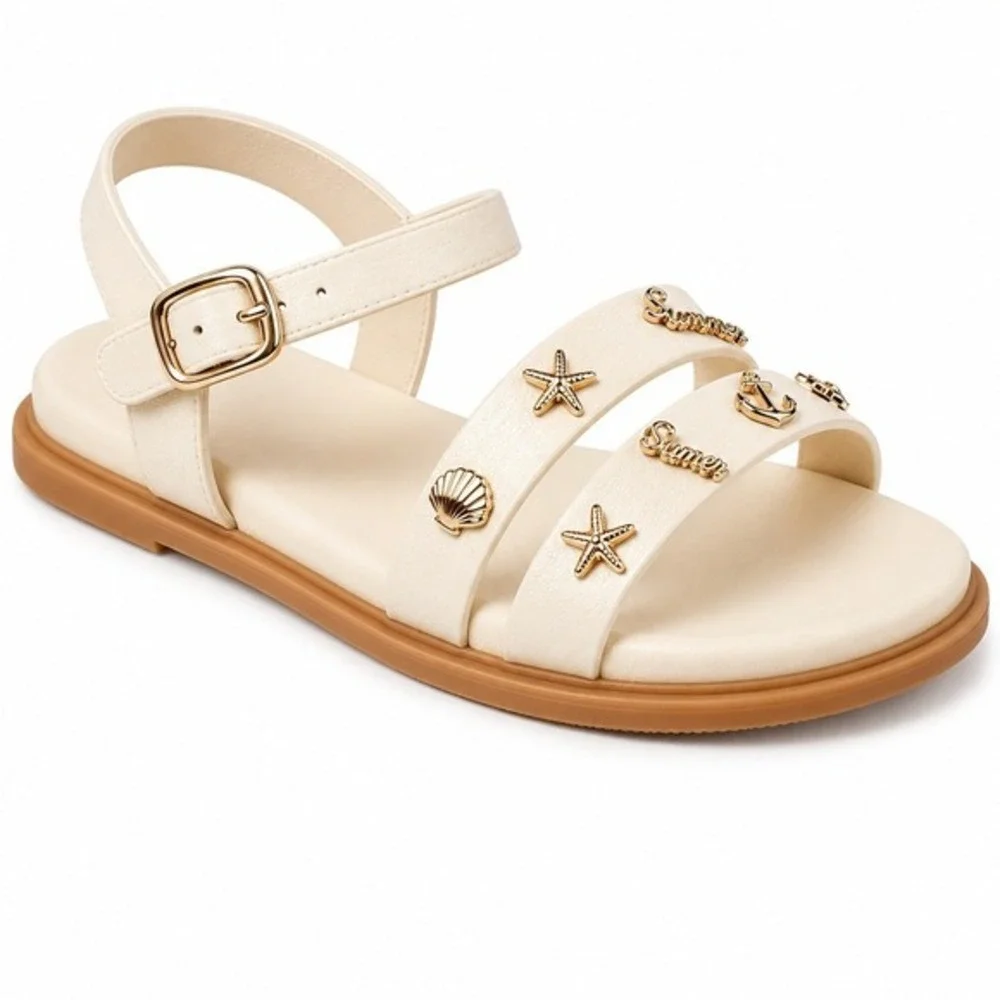 Little Girl Ellis Nautical Sandals by art class Ivory Size‎ 13 New With Tags